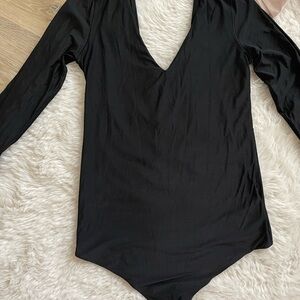 Aerie Black Long Sleeve Blouse